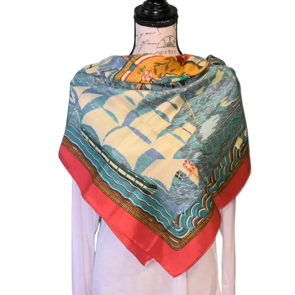 Hermes Scarf  Henry F. Smith Sailor 90cm 100% Silk Square Scarf - Picture 2 of 15
